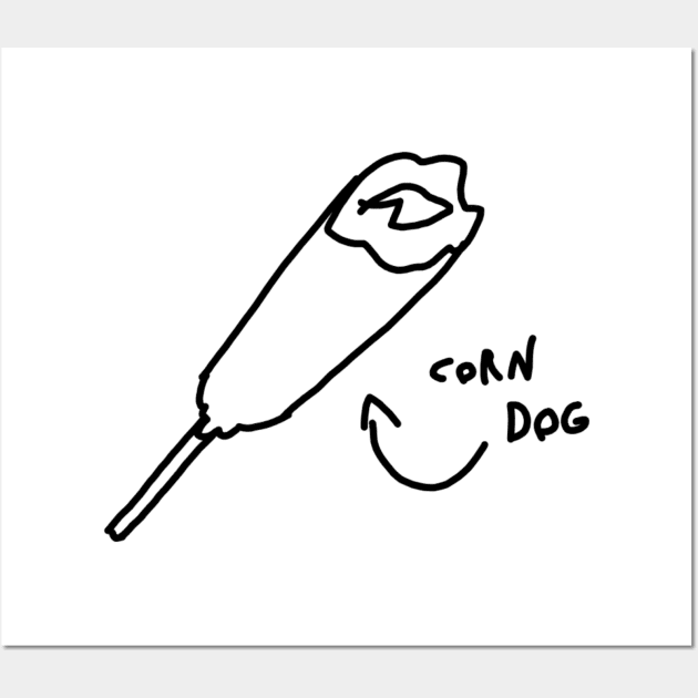 corn dog Wall Art by the doodler